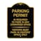 Signmission Parking Permit Is Required to Park in ANY Unmarked Space Visitors Must Park in Visito, BG-1824-23400 A-DES-BG-1824-23400 - alternate 1